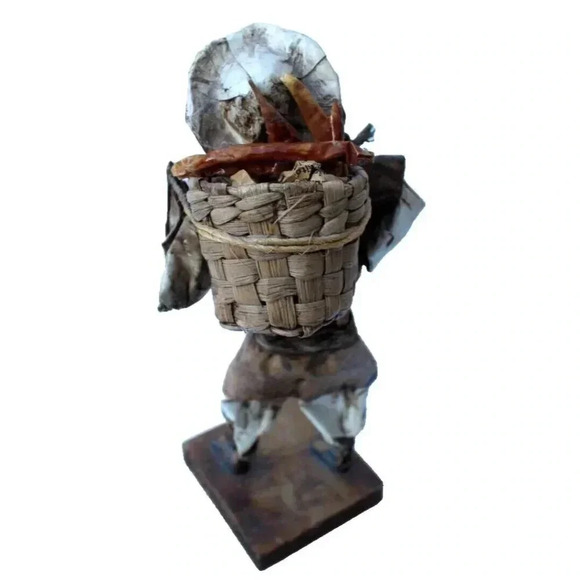 Vintage Mexican Handmade Folk Art Village People Paper Mache Figure Statue - Picture 3 of 3